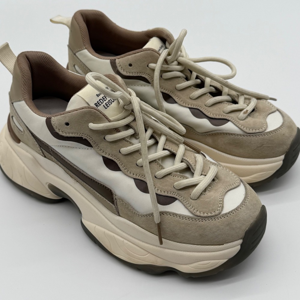 BeauToday Redefining Leisure Chunky Platform Sneakers Beige Brown 29430-62 250